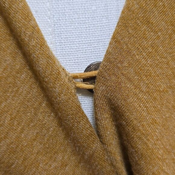 LOGO Lounge Drape Front Waterfall Cardigan 3X French Terry Faux Suede Western - Picture 11 of 13